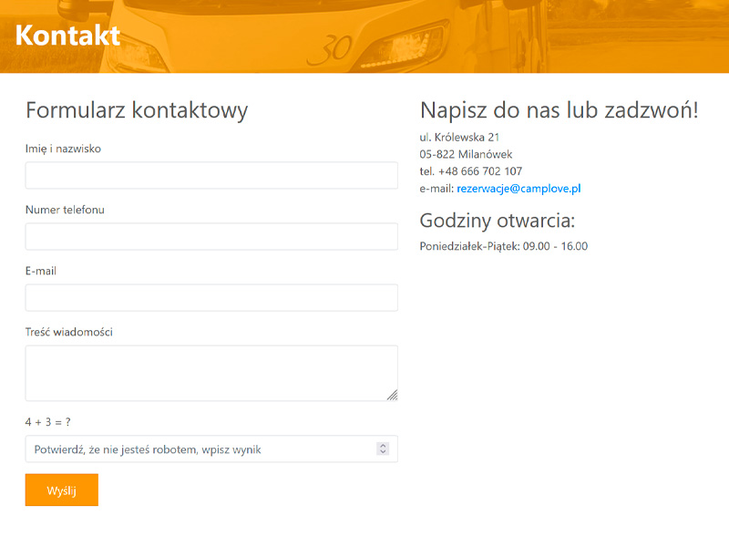 Kontakt do camplove