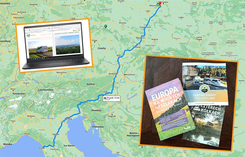 Planowanie trasy z mapą